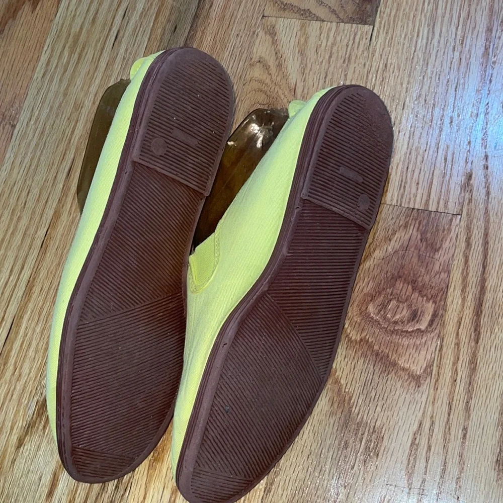 UK FunkyFashion Unisex Women Men Javer Flossy Espadrille Plimsoll Flat Yellow 9
